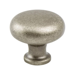 1.19' Wide Traditional Round Knob in Weathered Nickel from American Classics Collection