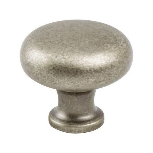 1.19" Wide Traditional Round Knob in Weathered Nickel from American Classics Collection