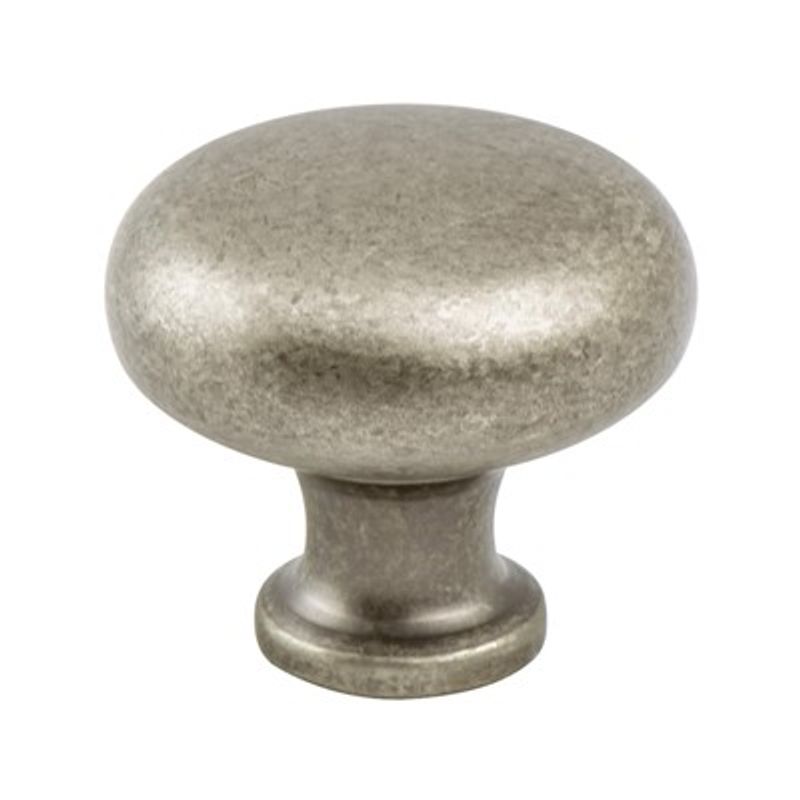 1.19' Wide Traditional Round Knob in Weathered Nickel from American Classics Collection