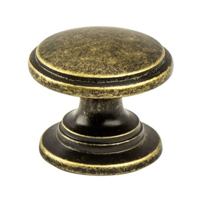 1.19' Wide Traditional Round Knob in Dull Bronze from Andante Collection