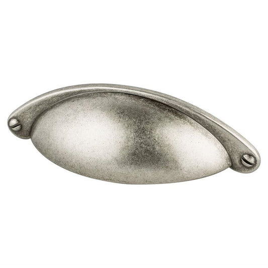 4.06" Traditional Cup Pull in Antique Pewter from Andante Collection