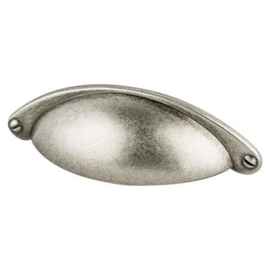 4.06' Traditional Cup Pull in Antique Pewter from Andante Collection