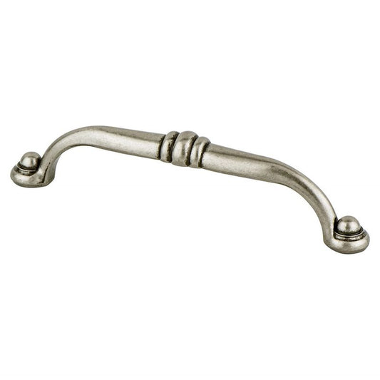 5.69" Traditional Beveled Center Pull in Antique Pewter from Andante Collection