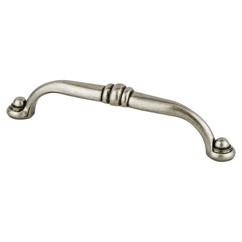 5.69' Traditional Beveled Center Pull in Antique Pewter from Andante Collection
