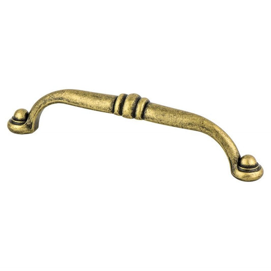 5.69" Traditional Beveled Center Pull in Dull Bronze from Andante Collection