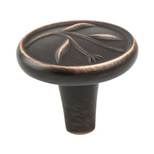 1.38' Wide Artisan Round Knob in Verona Bronze from Art Nouveau Collection