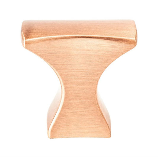 0.75" Wide Transitional Modern Classic Anvil Knob in Brushed Copper from Aspire Collection
