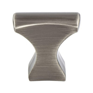 0.75' Wide Transitional Modern Classic Anvil Knob in Brushed Tin from Aspire Collection