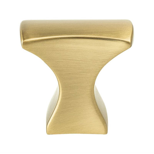 0.75" Wide Transitional Modern Classic Anvil Knob in Modern Brushed Gold from Aspire Collection