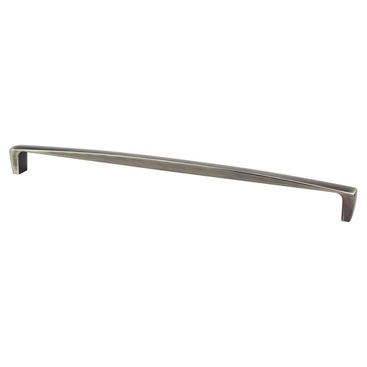 18.38" Transitional Modern Appliance Pull in Brushed Tin from Aspire Collection