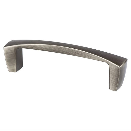 4.13" Transitional Modern Arch Bar Pull in Brushed Tin from Aspire Collection