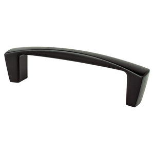 4.13' Transitional Modern Arch Bar Pull in Matte Black from Aspire Collection