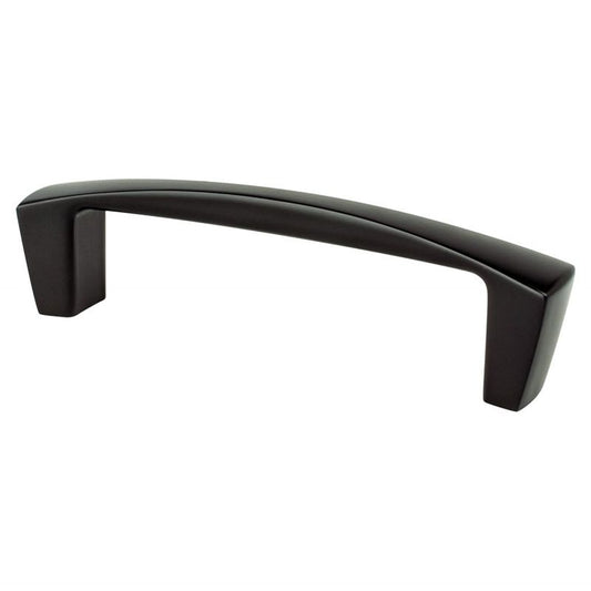 4.13" Transitional Modern Arch Bar Pull in Matte Black from Aspire Collection