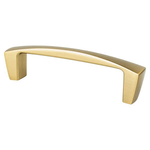4.13' Transitional Modern Arch Bar Pull in Modern Brushed Gold from Aspire Collection