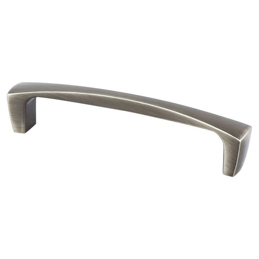 5.44" Transitional Modern Arch Bar Pull in Brushed Tin from Aspire Collection