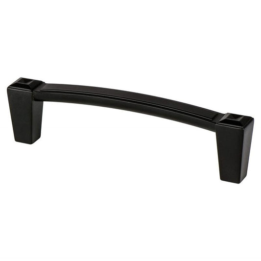 4.31" Transitional Modern Tapered Cube Bar Pullin Matte Black from Connections Collection