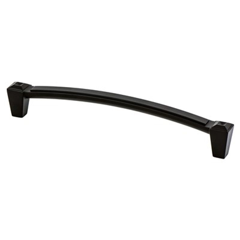6.88' Transitional Modern Tapered Cube Bar Pull in Matte Black from Connections Collection