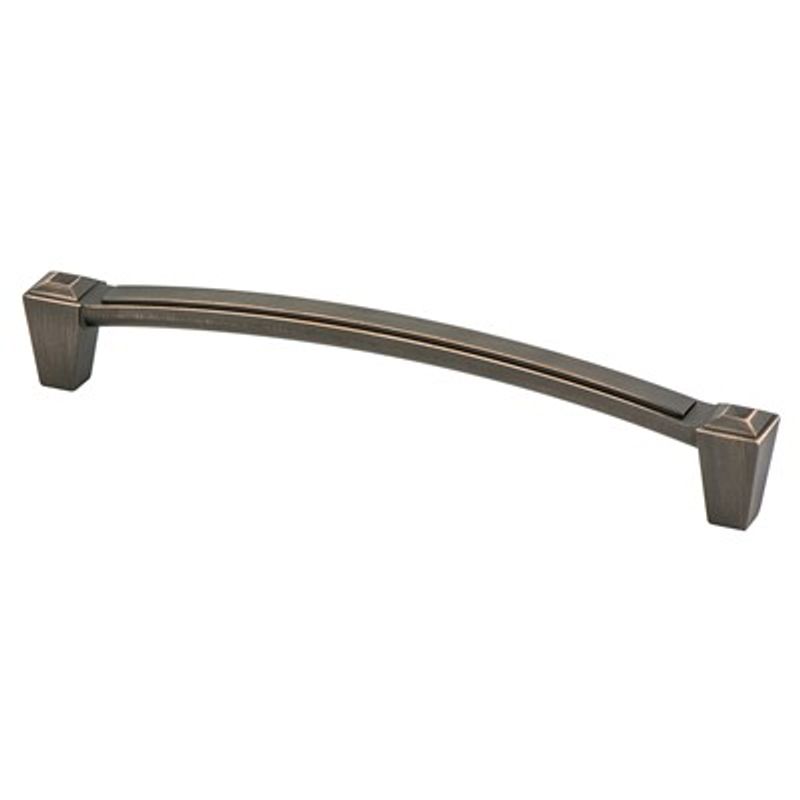 6.88' Transitional Modern Tapered Cube Bar Pull in Verona Bronze from Connections Collection