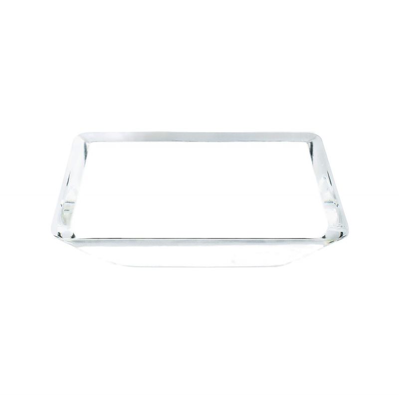 2.75' Wide Contemporary Square Knob in Transparent White from Core Collection