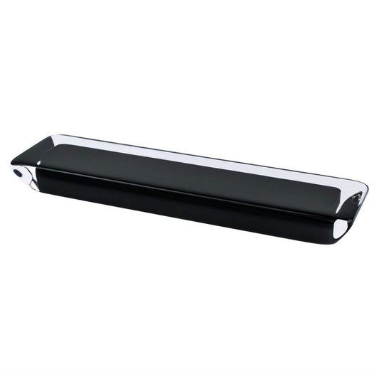 4.94" Contemporary Rectangular Pull in Transparent Black from Core Collection