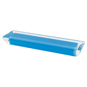 4.94' Contemporary Rectangular Pull in Transparent Blue from Core Collection