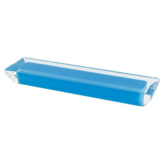 4.94" Contemporary Rectangular Pull in Transparent Blue from Core Collection