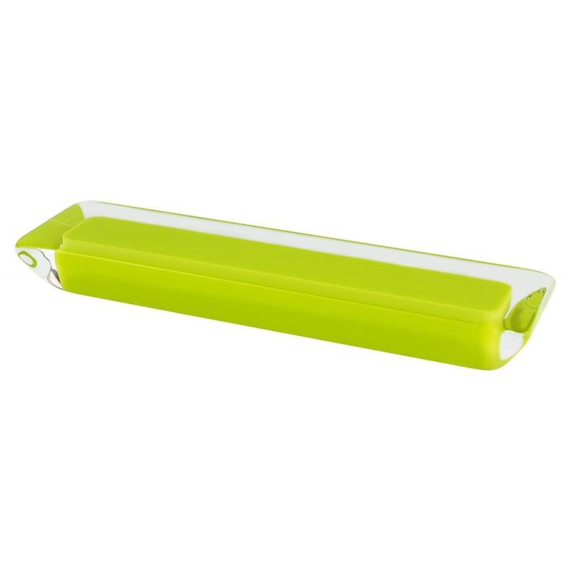 4.94' Contemporary Rectangular Pull in Transparent Lime from Core Collection