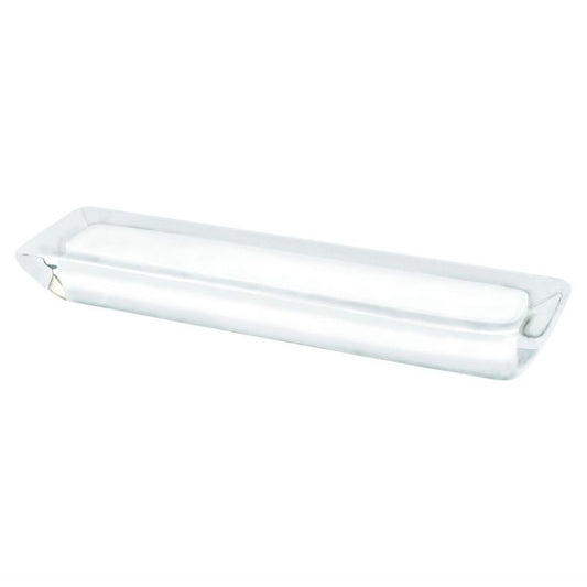 4.94" Contemporary Rectangular Pull in Transparent White from Core Collection