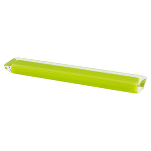 7.5' Contemporary Rectangular Pull in Transparent Lime from Core Collection