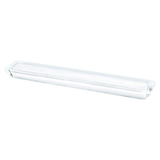 7.5" Contemporary Rectangular Pull in Transparent White from Core Collection