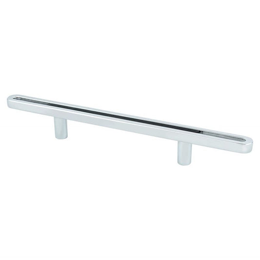 7.31" Contemporary Straight Bar Pull in Polished Chrome Black from Dash Collection