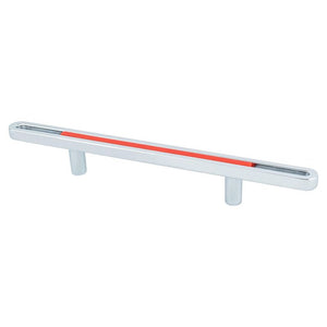 7.31' Contemporary Straight Bar Pull in Polished Chrome Orange from Dash Collection