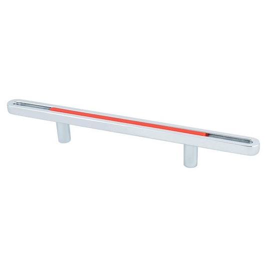 7.31" Contemporary Straight Bar Pull in Polished Chrome Orange from Dash Collection