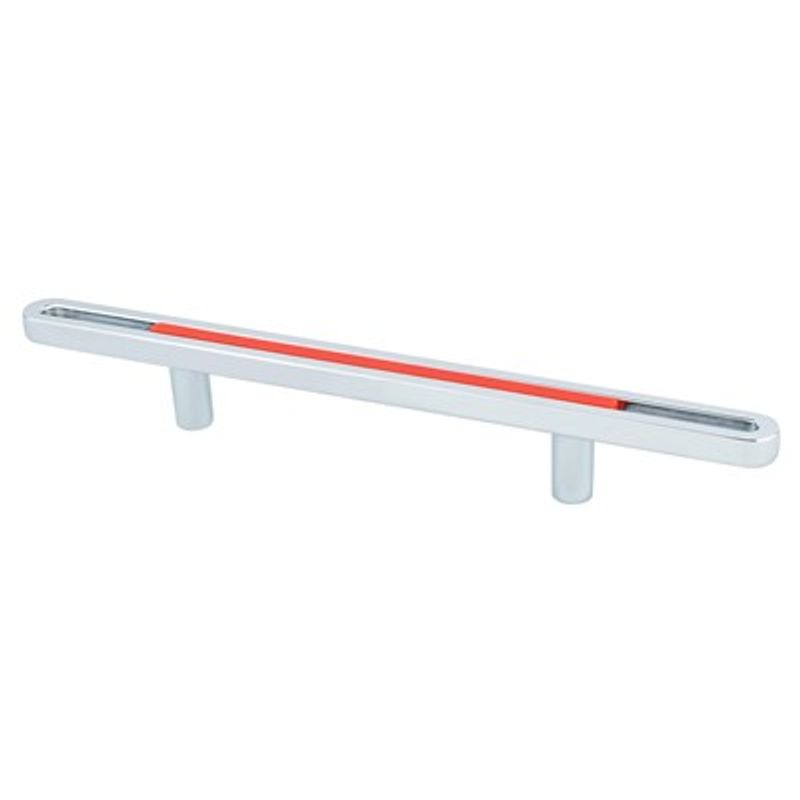 7.31' Contemporary Straight Bar Pull in Polished Chrome Orange from Dash Collection