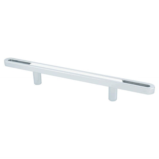 7.31" Contemporary Straight Bar Pull in Polished Chrome White from Dash Collection