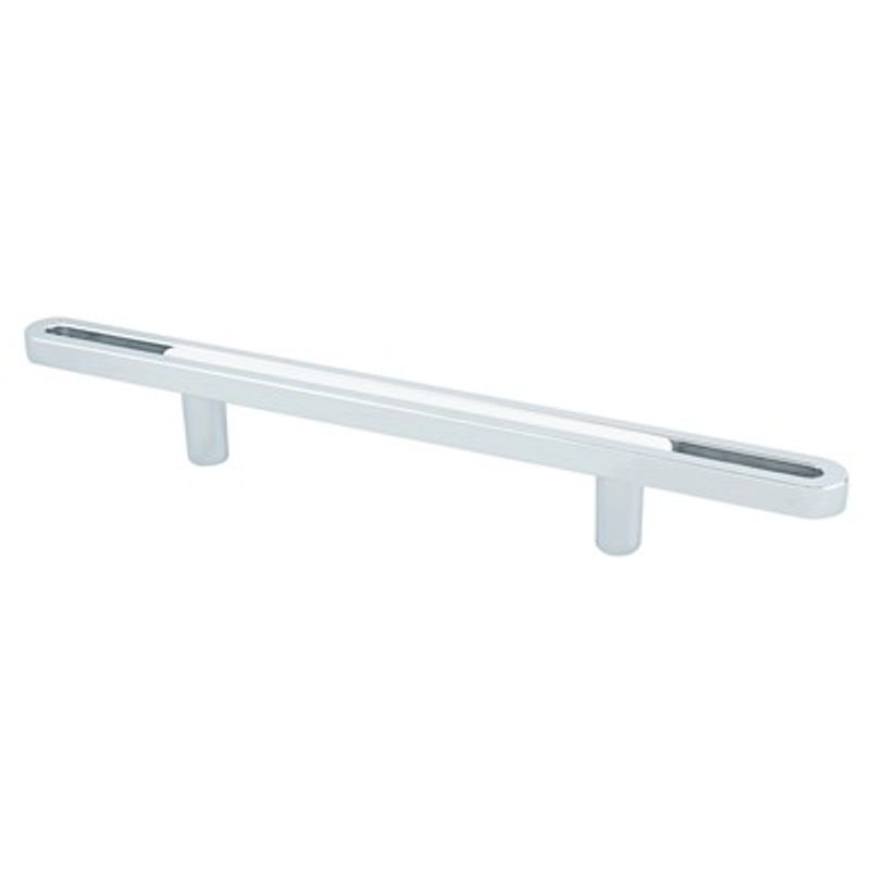 7.31' Contemporary Straight Bar Pull in Polished Chrome White from Dash Collection