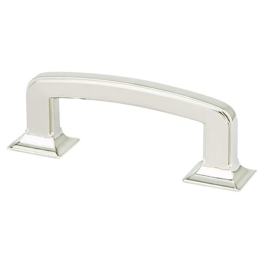 3.31" Transitional Modern Square Pull in Polished Nickel from Designers' Group Collection