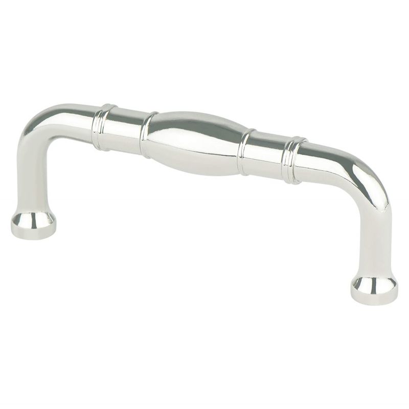 3.5' Transitional Modern Square Pull in Polished Nickel from Designers' Group Collection
