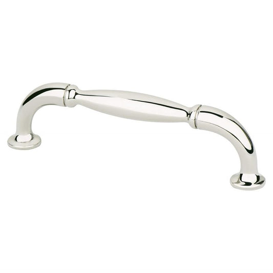 4.38" Transitional Decorative Center Bar Pull in Polished Nickel from Designers' Group Ten Collection