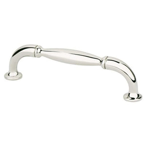 4.38' Transitional Decorative Center Bar Pull in Polished Nickel from Designers' Group Ten Collection