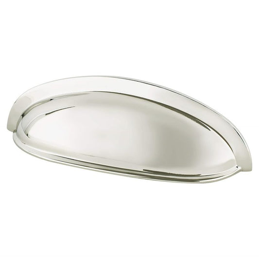 4.69" Transitional Modern Cup Pull in Polished Nickel