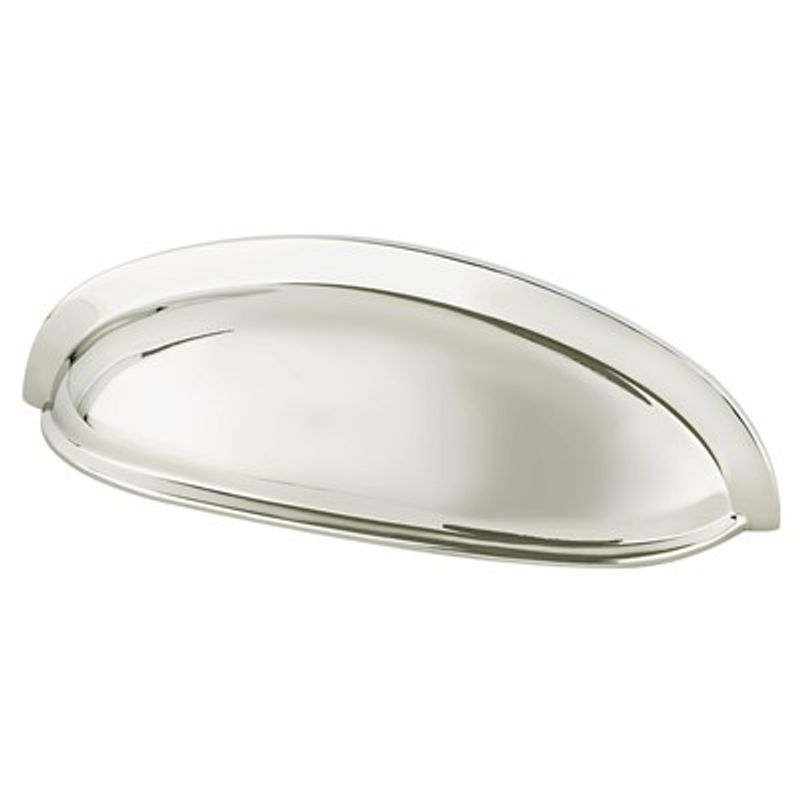 4.69' Transitional Modern Cup Pull in Polished Nickel
