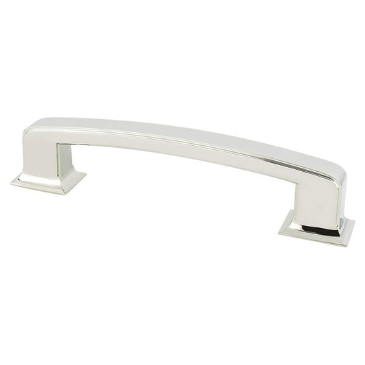 7.38" Transitional Modern Square Pull in Polished Nickel from Designers' Group Collection