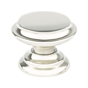 1.38' Wide Transitional Modern Round Knob in Polished Nickel from Designers' Group Collection