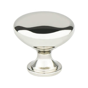 1.13' Wide Transitional Modern Round Knob in Polished Nickel from Designers' Group Collection