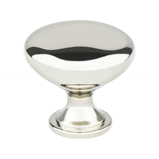 1.13" Wide Transitional Modern Round Knob in Polished Nickel from Designers' Group Collection