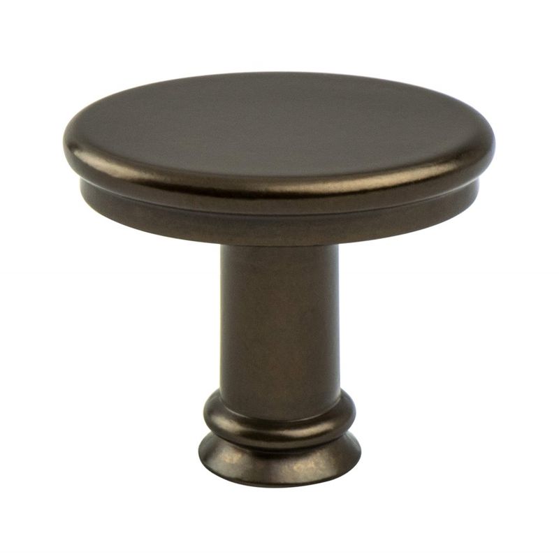 1' Wide Transitional Modern Classic Oval Knob in Oil Rubbed Bronze from Dierdra Collection