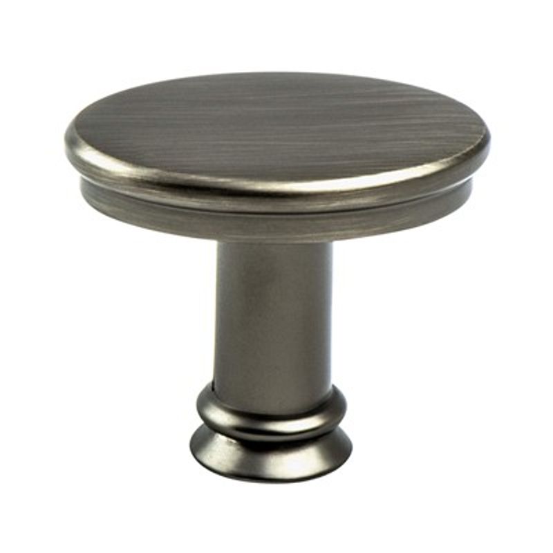 1' Wide Transitional Modern Classic Oval Knob in Vintage Nickel from Dierdra Collection