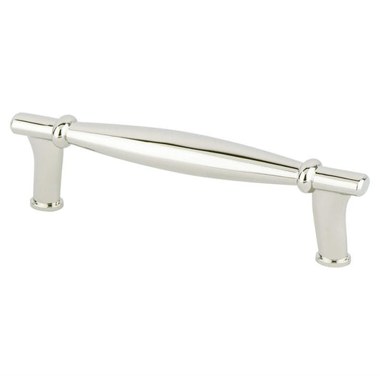 4.5" Transitional Modern Tapered Bar Pull in Polished Nickel from Dierdra Collection