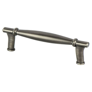4.5' Transitional Modern Tapered Bar Pull in Vintage Nickel from Dierdra Collection